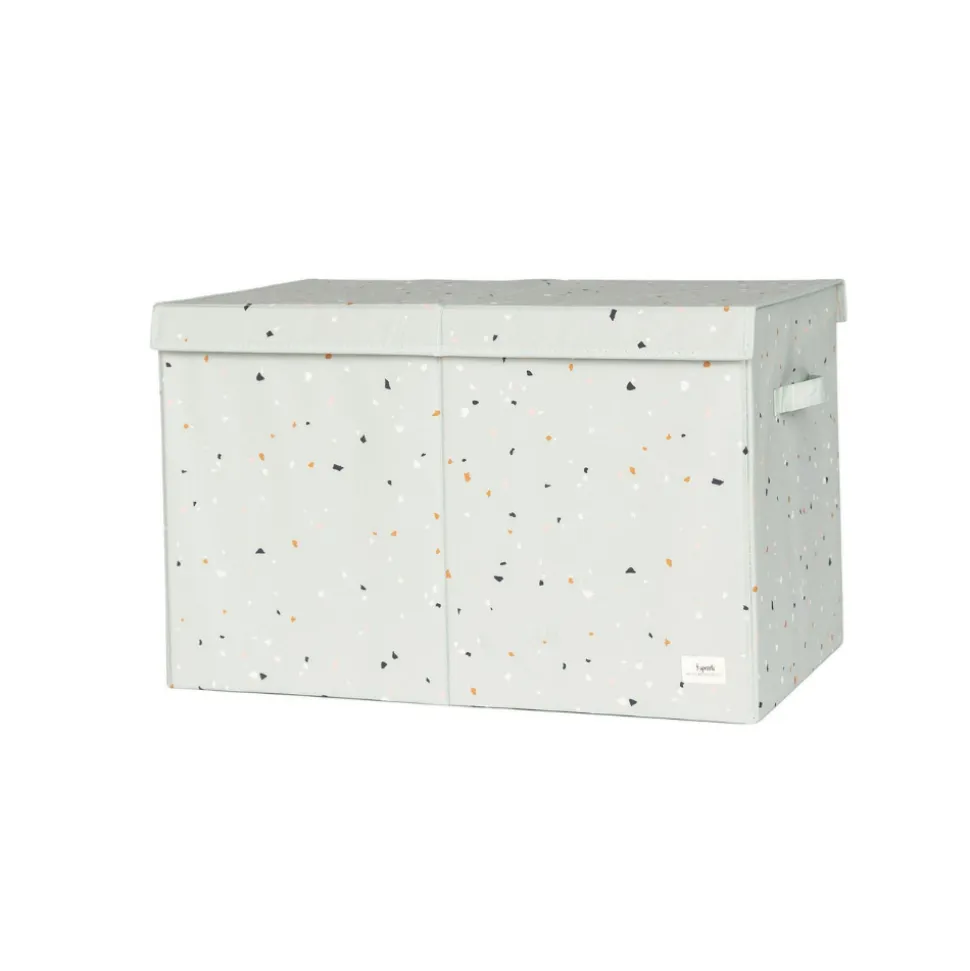 Coffre à jouets terrazzo vert
