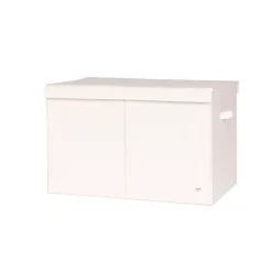 Coffre à jouets uni crème