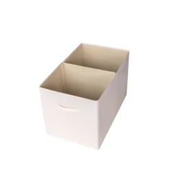 Coffre à jouets uni crème