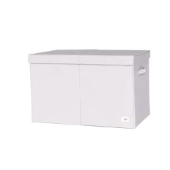 Coffre à jouets uni gris clair