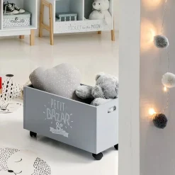 Coffre à roulettes gris