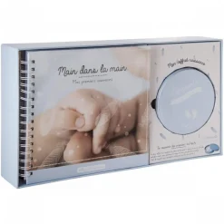 Coffret album de naissance + boîte à empreinte - modèle aléatoire