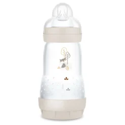 Coffret biberons naissance anti-colique sable (2*130 4*160 4*260 +1 sucette naissance et 1 boîte doseuse de lait )