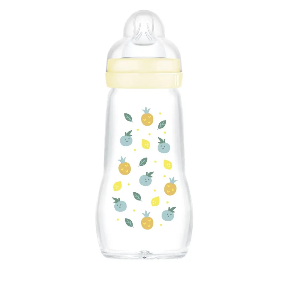 Coffret biberons verre lin (4*260ml 2*170ml et une sucette naissance)