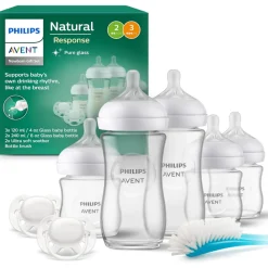 Coffret 5 biberons verre nouveau-ne natural response scd879/11