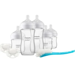 Coffret 5 biberons verre nouveau-ne natural response scd879/11