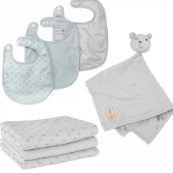 Coffret cadeau bébé lil planet gris argenté