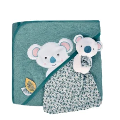 Coffret cape de bain et doudou yoca le koala