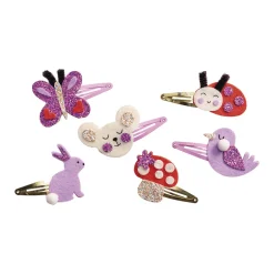 Coffret créatif 6 barrettes à créer flower garden