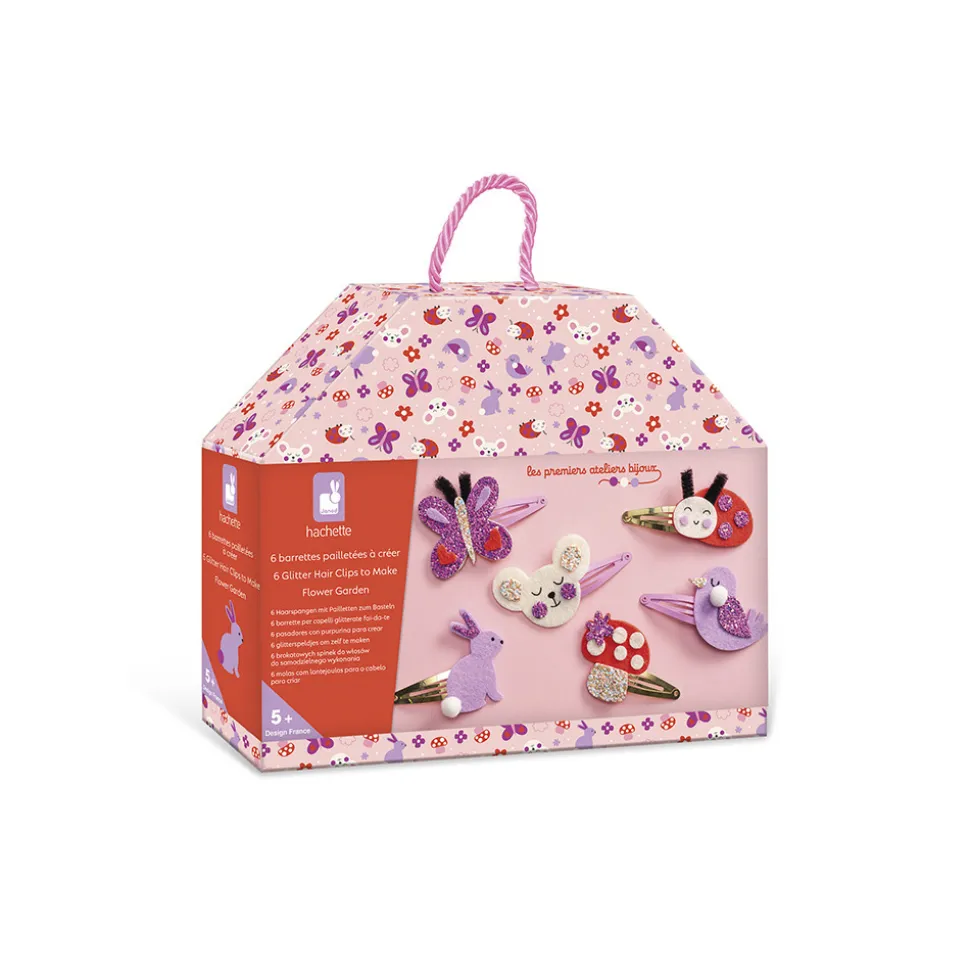 Coffret créatif 6 barrettes à créer flower garden
