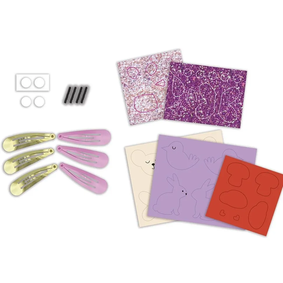 Coffret créatif 6 barrettes à créer flower garden