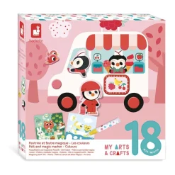 Coffret créatif pour enfant feutrine et feutre magique les couleurs