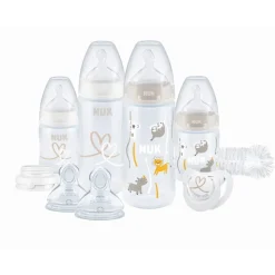 Coffret de biberons perfect start fc+ tc - 8 pièces (4 biberons + accessoires ) beige