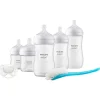Coffret de 8 biberons pp natural response, 1 sucette ultra-douce 0-6 mois et 1 goupillon (2 biberons 125 ml + 5 biberons 260 ml + 1 biberon 330 ml)