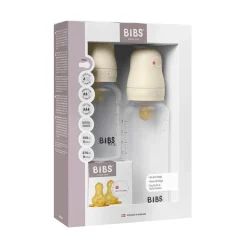 Coffret de 2 biberons + tétines latex ivoire