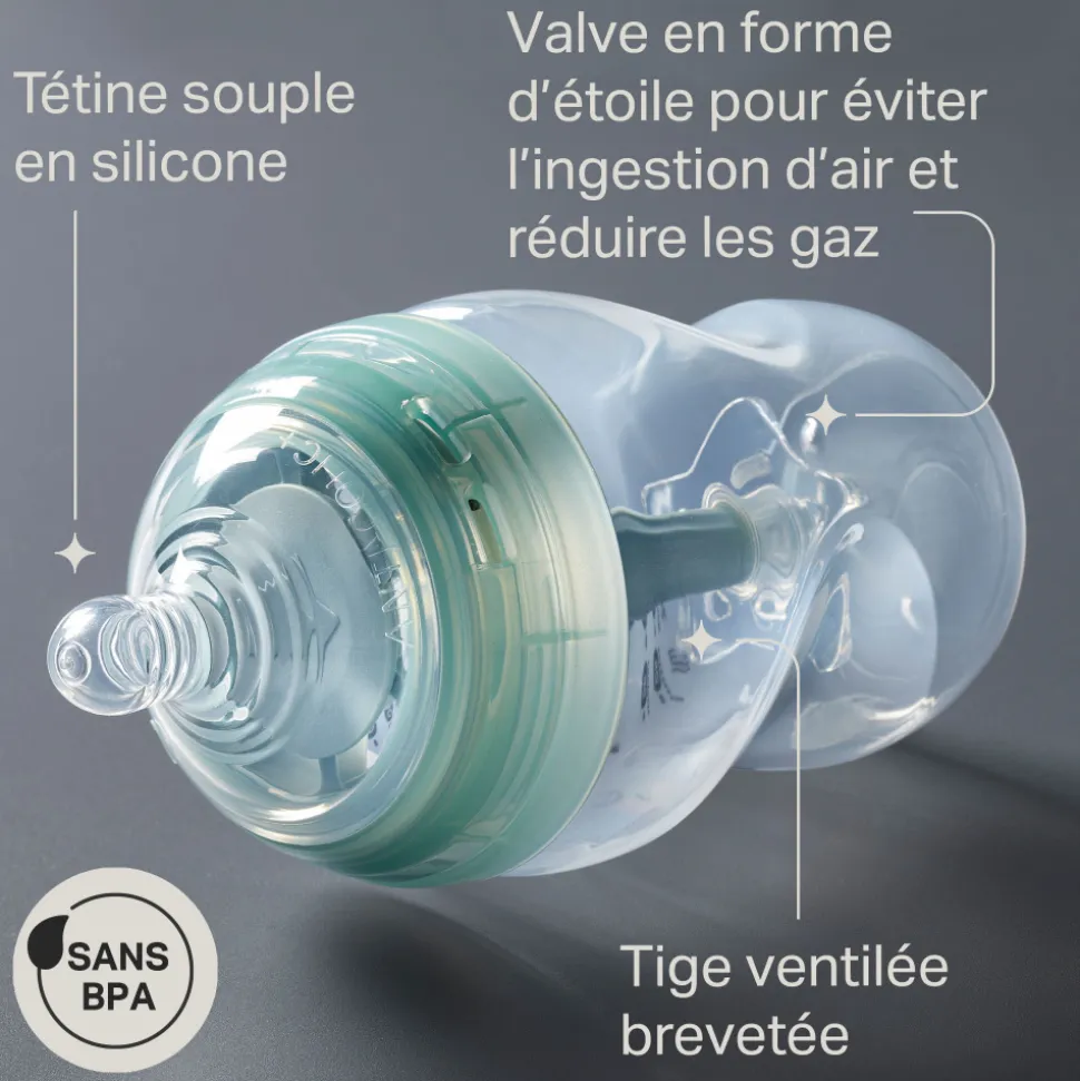 Coffret de naissance avec biberons anti-colique avancé