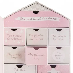 Coffret de naissance 10 tiroirs maison - modèle aléatoire