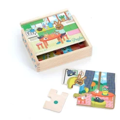 Coffret de 4 puzzles en bois - la maison