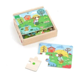 Coffret de 4 puzzles en bois - les 4 saisons