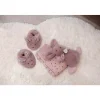 Coffret doudou lapin et chaussons rose