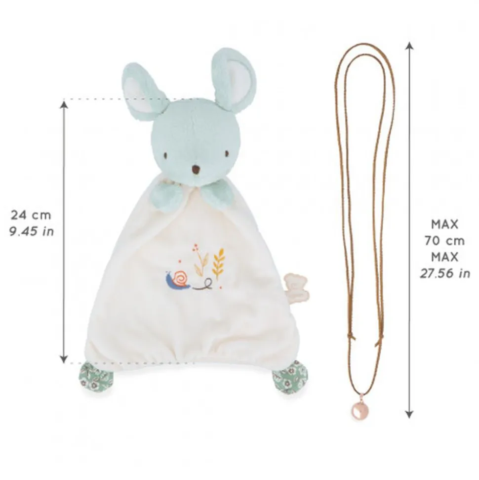 Coffret naissance doudou et collier bola souris
