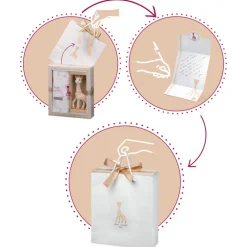 Coffret naissance prêt à offrir sophie la girafe et hochet coeur