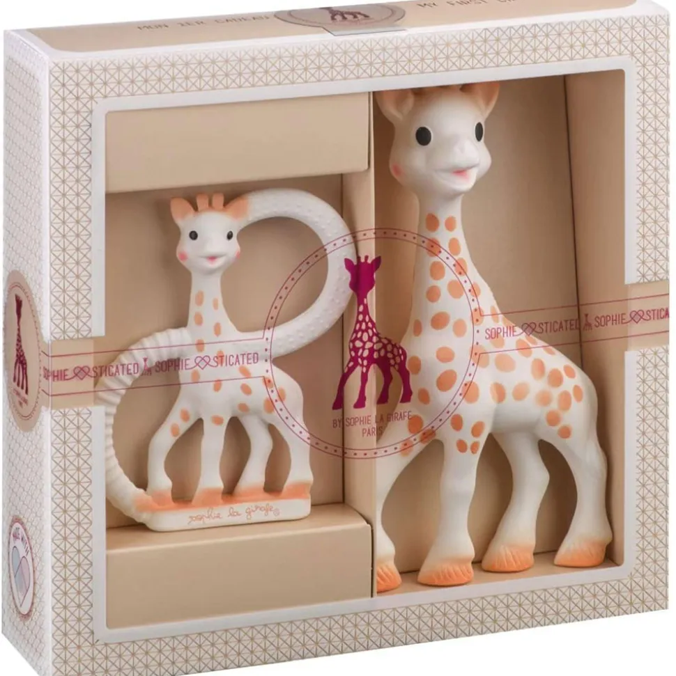 Coffret naissance prêt à offrir sophie la girafe et anneau de dentition