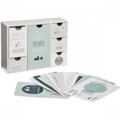 Coffret naissance 6 tiroirs avec cartes étapes - modèle aléatoire