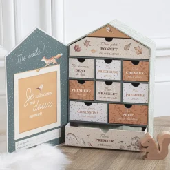 Coffret naissance 10 tiroirs forêt