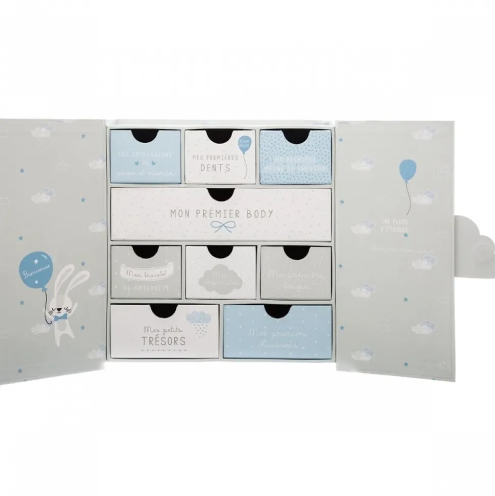 Coffret naissance 9 tiroirs royaume des souvenirs - modèle aléatoire