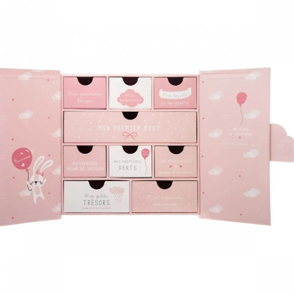 Coffret naissance 9 tiroirs royaume des souvenirs - modèle aléatoire