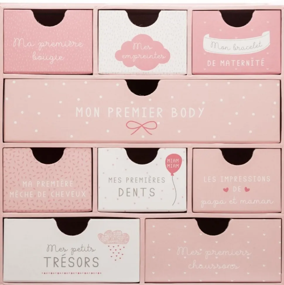 Coffret naissance 9 tiroirs royaume des souvenirs - modèle aléatoire