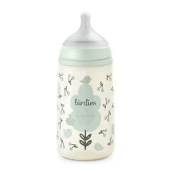 Coffret nouveau-né bébé birdies avec biberons et sucette sx pro vert
