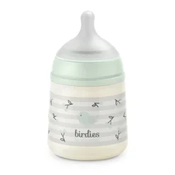 Coffret nouveau-né bébé birdies avec biberons et sucette sx pro vert