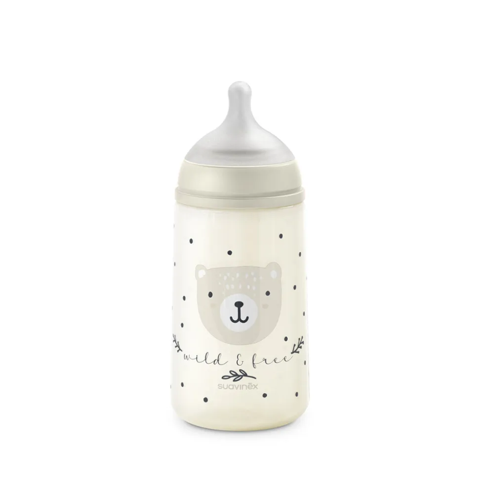 Coffret nouveau-né bébé wild&free avec biberons et sucette sx pro beige