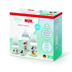 Coffret perfect match mickey pp - 1 biberon 150ml s + 2 biberons 26ml m + 1 sucette 0-6 mois