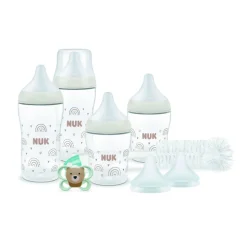 Coffret pp perfect match - 2 biberons 150 ml s+ 2 biberons 260 ml m + 2 tétines flow control + 1 goupillon + 1 sucette 0-2 mois