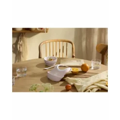 Coffret repas avec bavoir bleu pastel