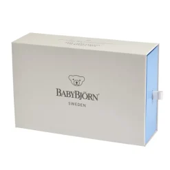 Coffret repas avec bavoir bleu pastel