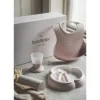 Coffret repas avec bavoir rose pastel