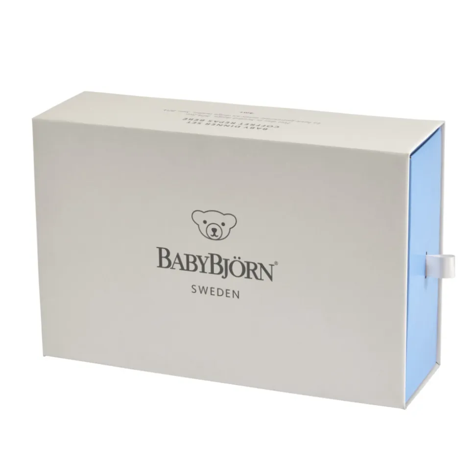 Coffret repas avec bavoir vert pastel