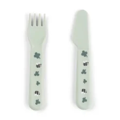 Coffret repas avec ventouse tiny farm vert