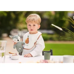Coffret repas bébé silicone ash green