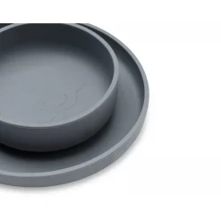 Coffret repas bébé silicone storm grey