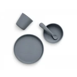 Coffret repas bébé silicone storm grey