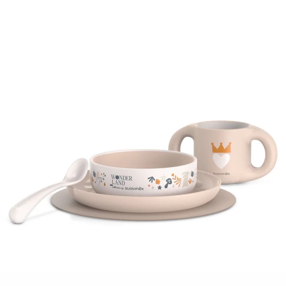 Coffret repas bébé wonderland rose