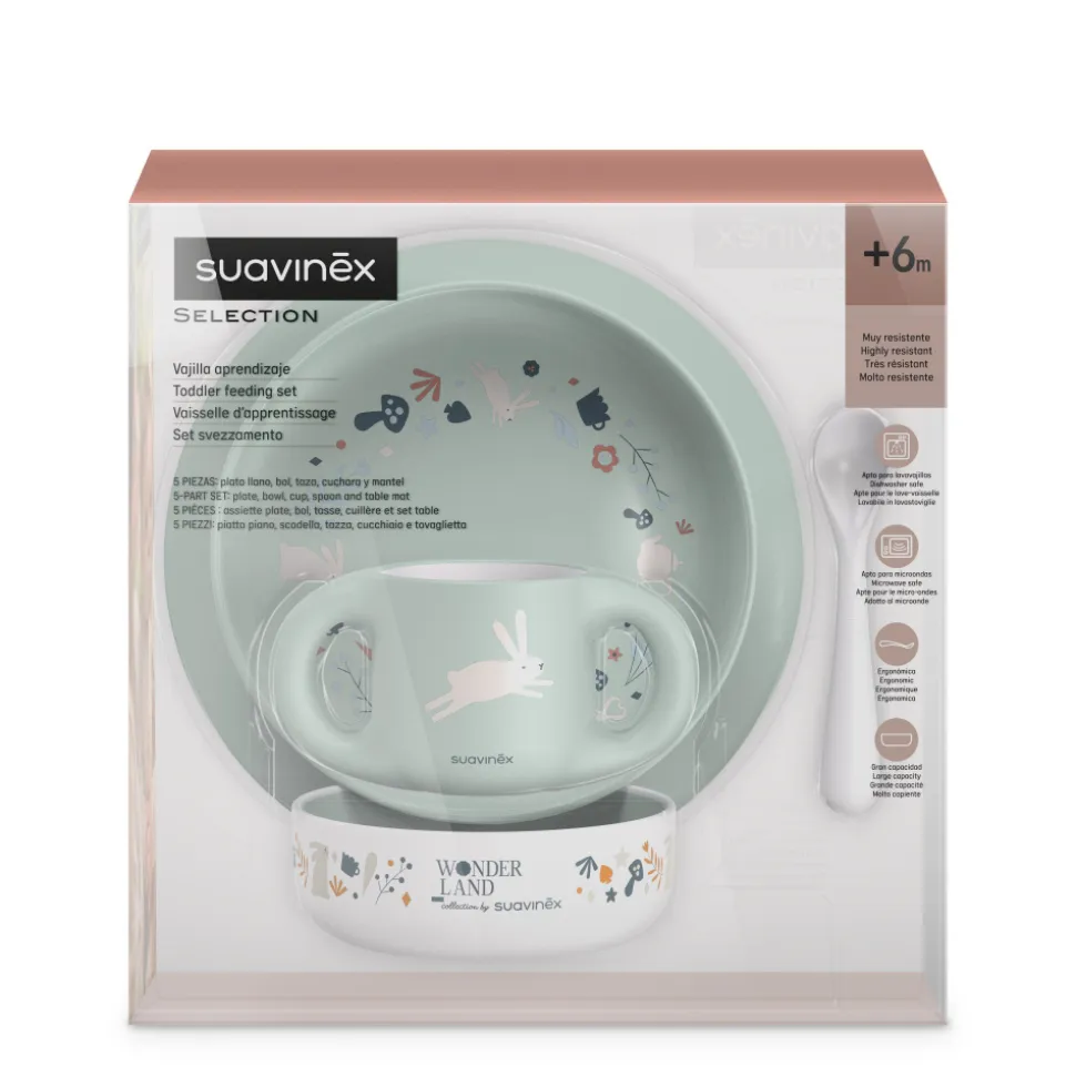 Coffret repas bébé wonderland vert