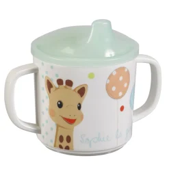 Coffret repas melaminé bleu sophie la girafe