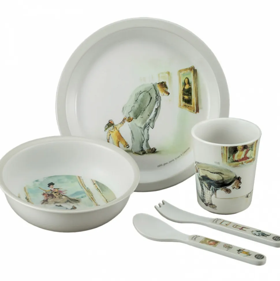 Coffret repas 5 pièces ernest et célestine - au musée