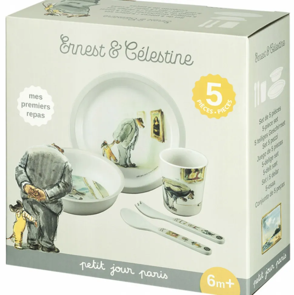 Coffret repas 5 pièces ernest et célestine - au musée